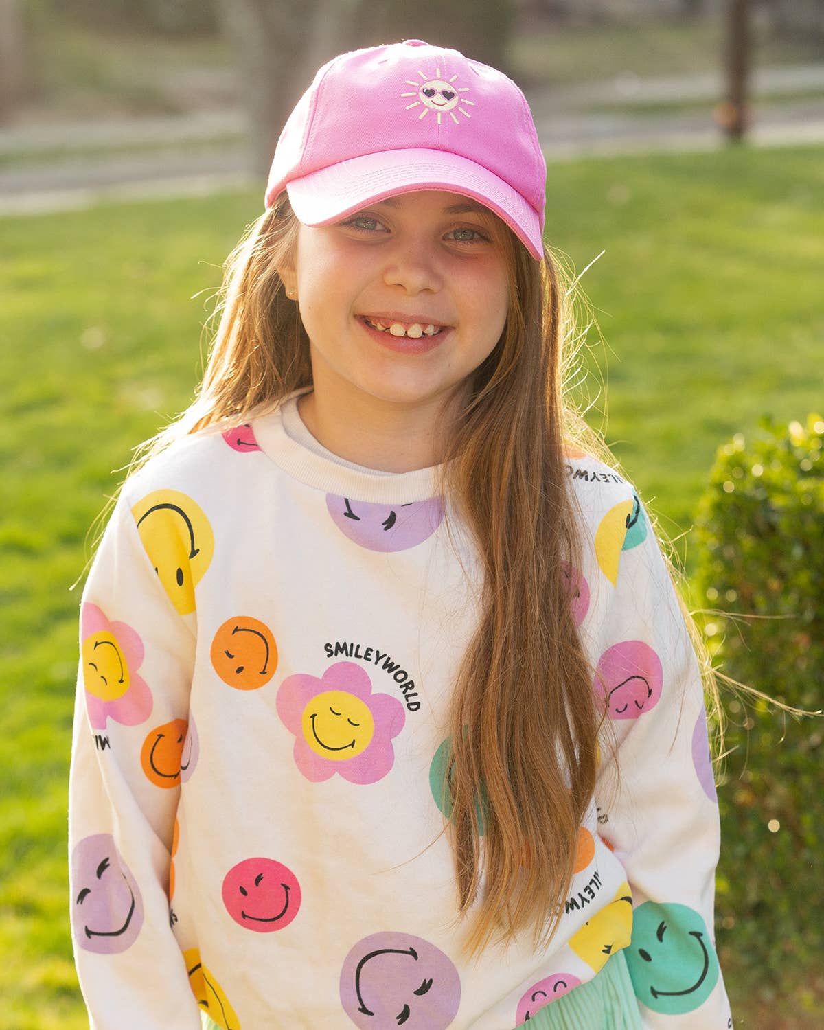 Sun Love Bow Baseball Hat (Youth, Junior): Youth (2-8)