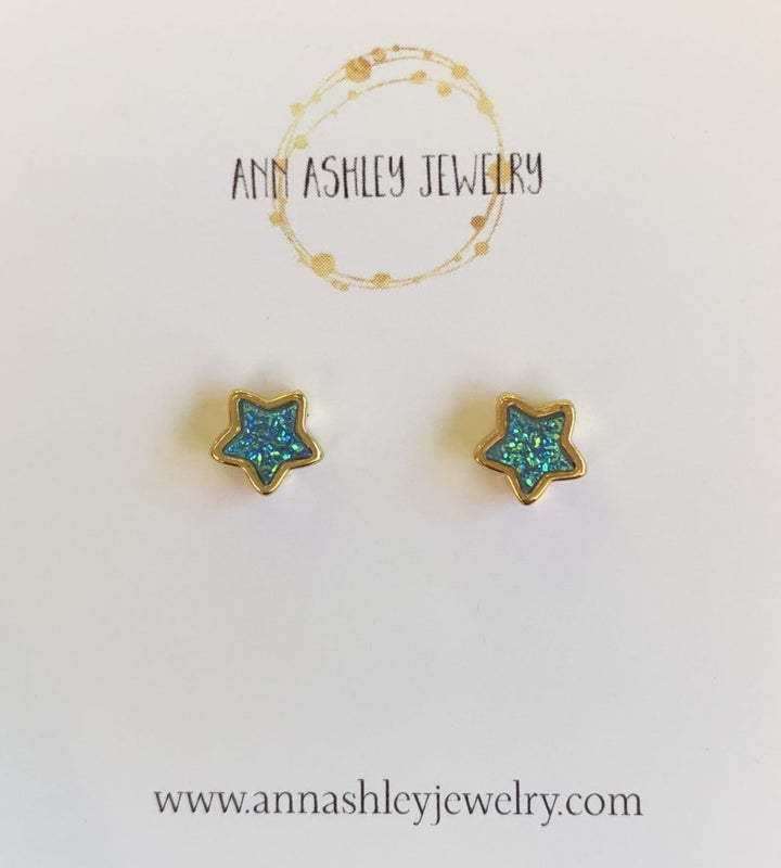 Blue Star Earrings
