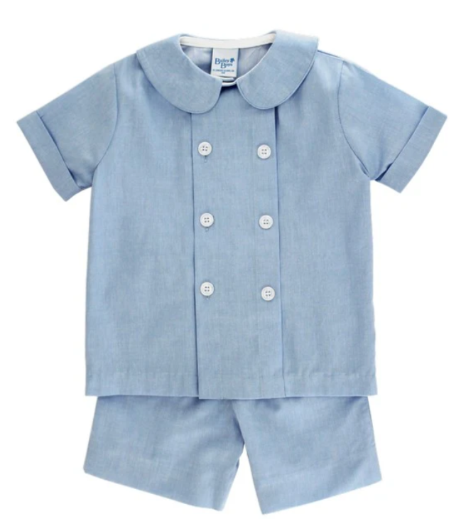 Chambray Dressy Boy Short Set