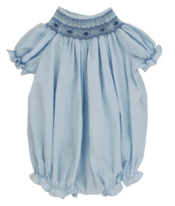 Blue w/Blue Floral Short Romper