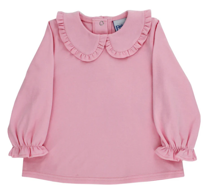 Pink Knit Girls Peter Pan Shirt