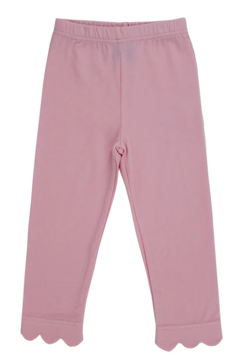Pink Scalloped Leggings