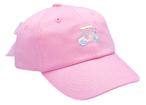 Rainbow Golf Cart BB Hat w/Bow-Youth