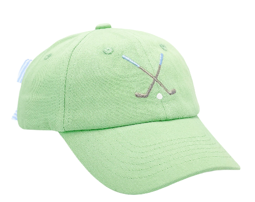 Golf Clubs Green BB Hat w/Bow - Youth