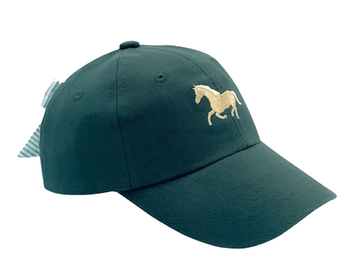 Green Horse BB Hat w/Bow - Youth