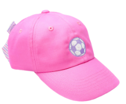 Soccer Pink Baseball Hat w/Bow - Youth