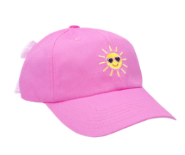 Pink w/Sun Bow Baseball Hat - Infant