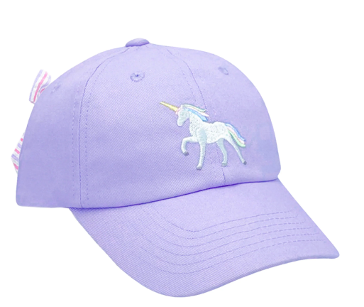 Lav Rainbow Unicorn BB Hat w/Bow-Inf
