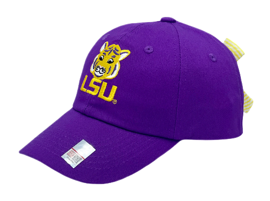 LSU Tigers BB Hat w/Bow - Infant