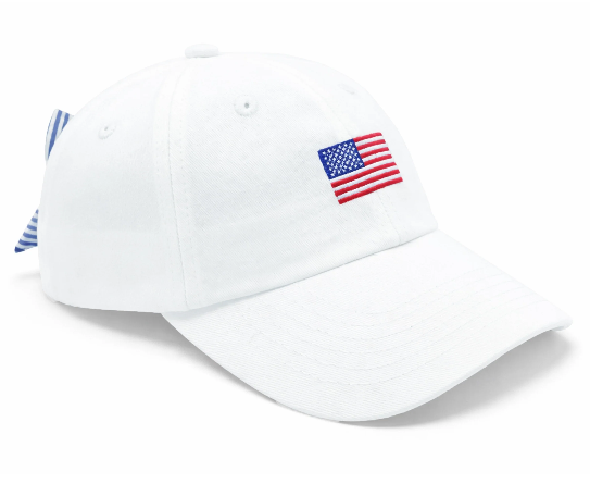 2026 American Flag BB Hat w/Bow-JR