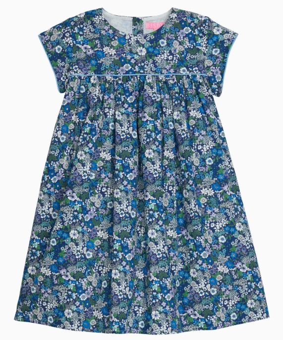 Charlotte Dress -Brookline Blossoms Blue