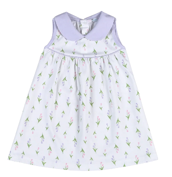 Zoe Tulip w/Lavender Collar Dress