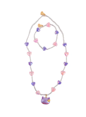 Lovely Kitty Necklace & Bracelet Set