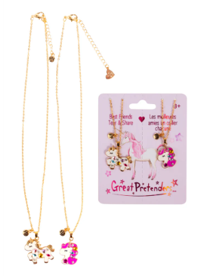 Bejewelled Unicorns Tear & Share Neck