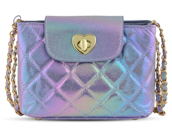 Paige Metallic Lavender Purse