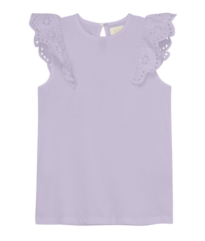 Lavender Top w/Lace Sleeves