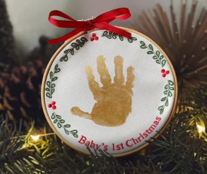 Stitch in Time Embroidery Handprint