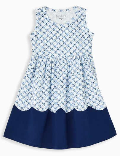 Albany Cornflower Trellis Dress