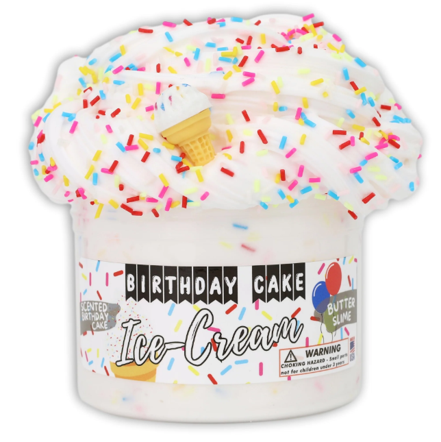 Birthday Cake Ice Cream Butter Textured