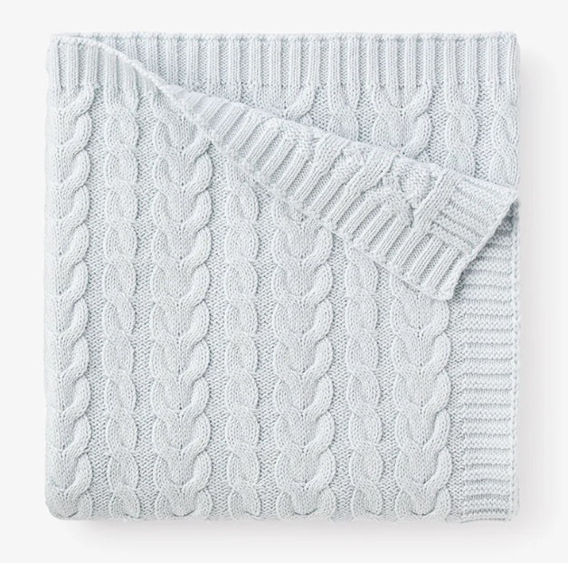 Blue Horseshoe Cable Blanket