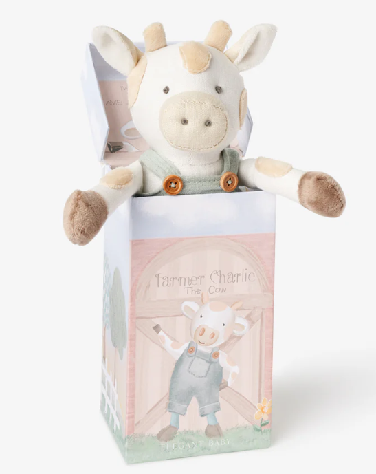 Charlie the Cow Linen Toy w/Gift Box