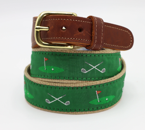 Boys Belt - Hole in One On Khaki