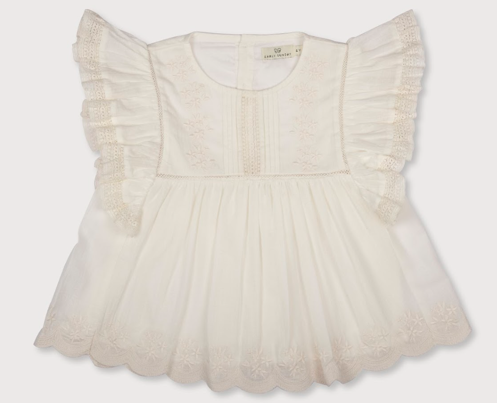 Charlie Swiss Dot Ivoy Top