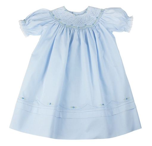 Rosette Bishop Dress - Blue
