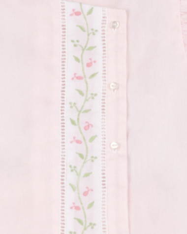 Pink Floral Vine Diaper Set
