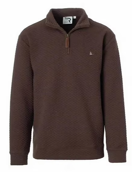 Youth Drake 1/4 Zip Brown Pullover