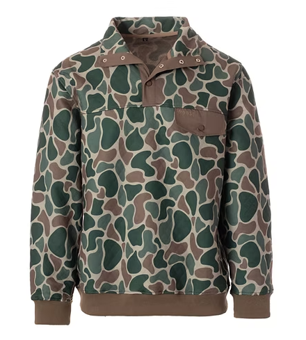 Roost Quilted Camo Pullover