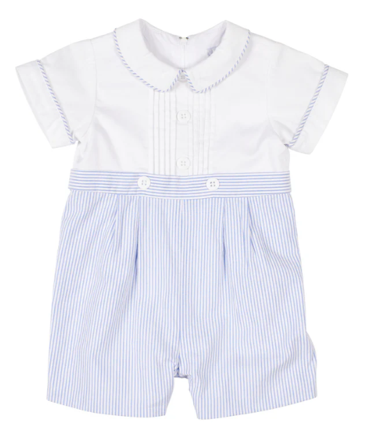 Boy Seersucker One Piece Shortall