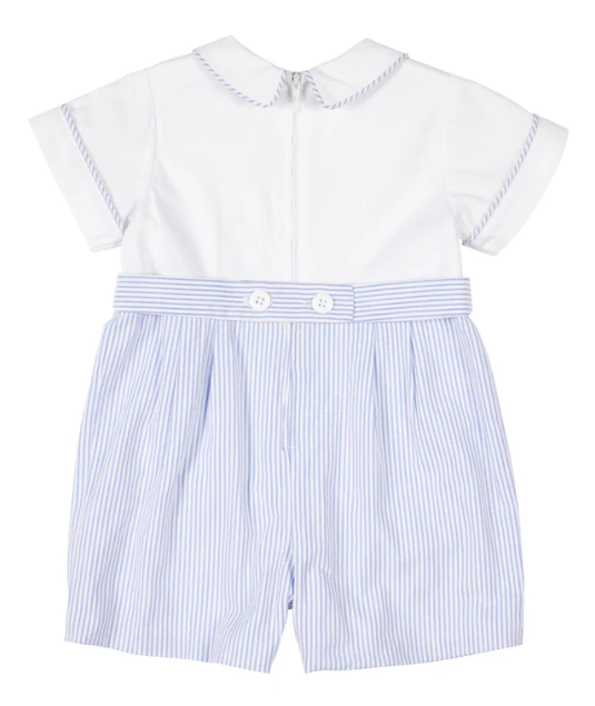 Boy Seersucker One Piece Shortall
