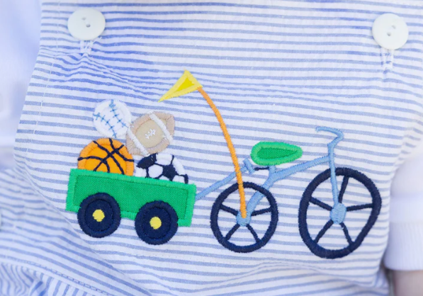 Bike & Sport Balls Seersucker Shortall