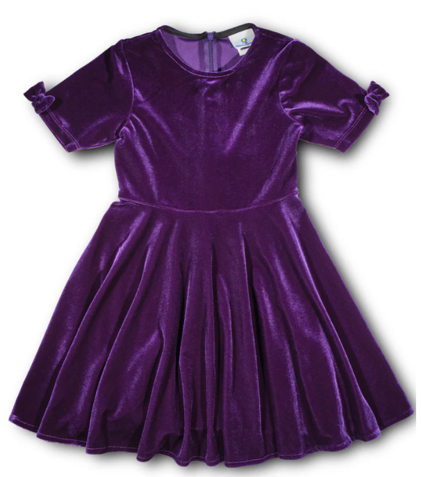 Purple Velvet Dress - Toddler