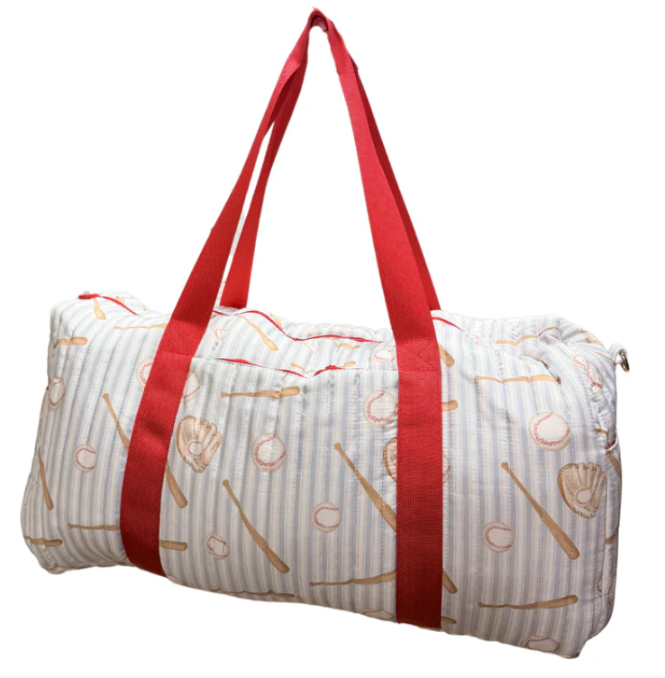 Baseball Quilted Duffle Bag
