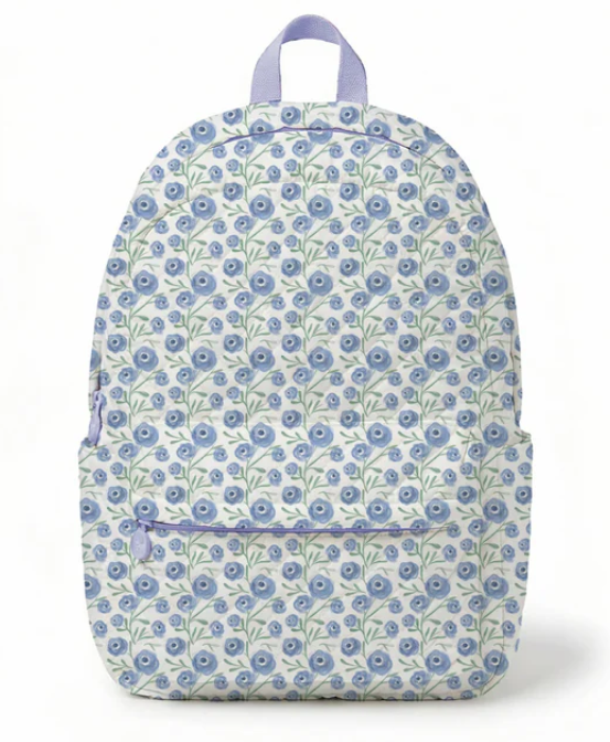 Purple Poppy Quilted Backpack