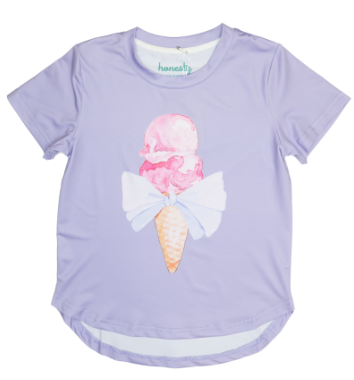 Ice Cream Tee - Purple -Tween