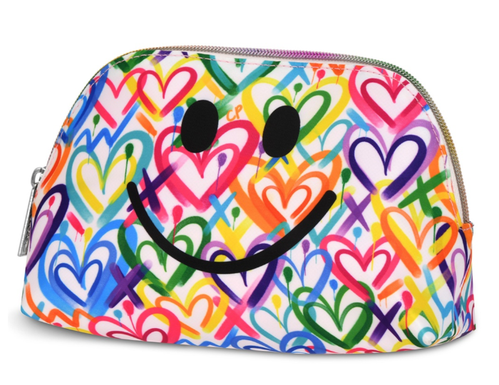 Corey Paige Hearts Oval Cosmetic Bag
