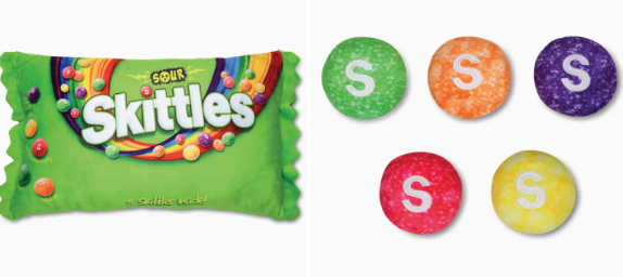 Sour Skittles Packaging Fleece Plush