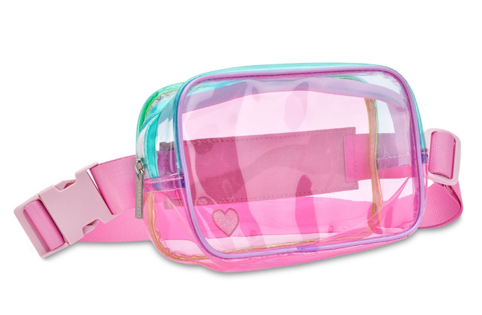 Color Block Clear Belt Bag