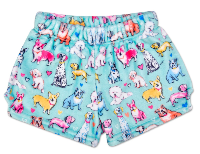 Preppy Pups Plush Shorts