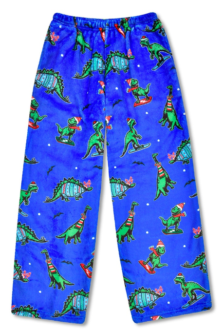 Holiday Dino Plush Pants