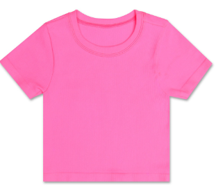 Bright Pink Ribbed Shirt