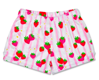 Strawberry Stripes Plush Shorts