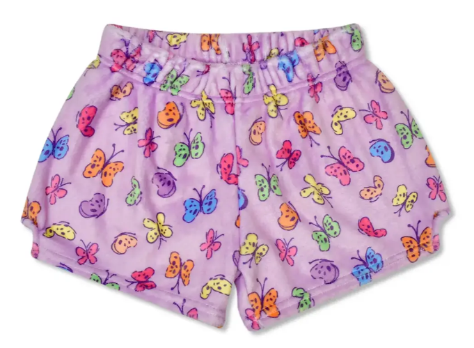Bright Butterflies Plush Shorts
