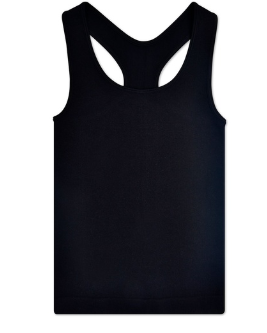 Black Ribbed Racerback Tank