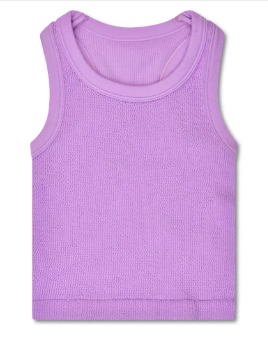 Lavender Smocked Racerback Tank