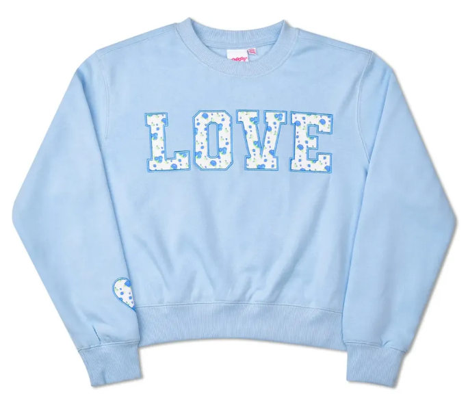 Blue Floral Sweatshirt