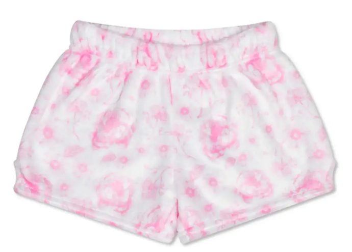 Pretty Pink Toile Plush Shorts